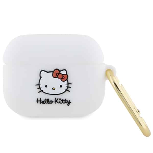 Hello Kitty - Θήκη Σιλικόνης 3D Kitty Head (HKAP3DKHSH) - για Apple AirPods Pro 1 - Λευκό