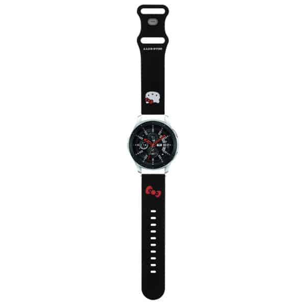 Hello Kitty - Λουράκι Σιλικόνης Kitty Head (HKUWLSCHBLK) - Samsung Watch (46mm)/Watch 3, Huawei Watch GT 2/GT 3 (46mm) - Μαύρο