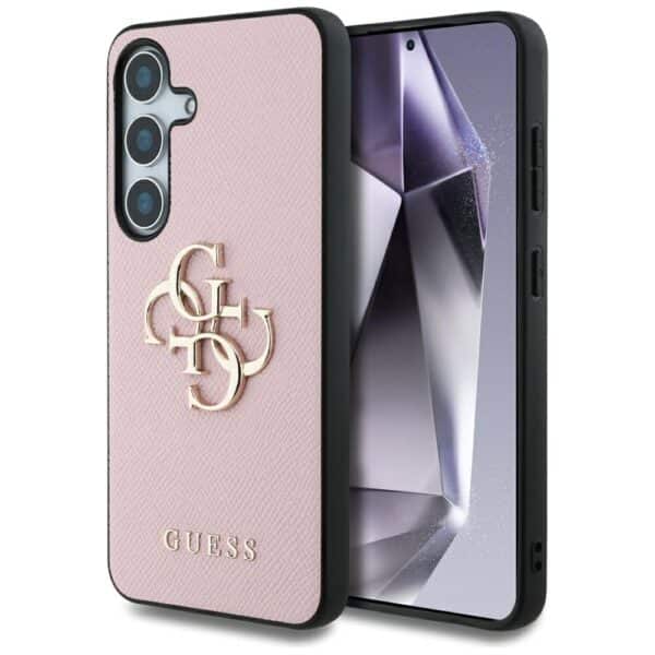 Guess - Hardcase 4G Grained Big and Classic Logo (GUHCS25MPGT4MBP) - Samsung Galaxy S25 Plus - Ροζ