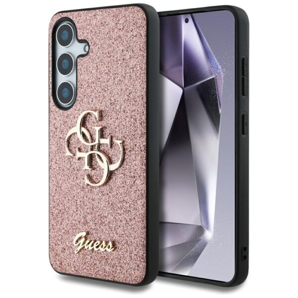Guess - Glitter Script Big 4G Logo (GUHCS25MHG4SGP) - Samsung Galaxy S25 Plus - Ροζ