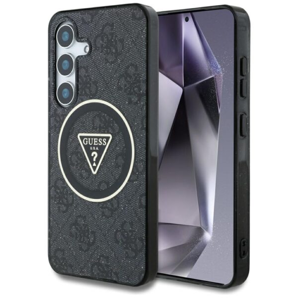 Guess - IML Metal Glitter 4G Circle Triangle MagSafe (GUHMS25MHG4PRTGK) - Samsung Galaxy S25 Plus - Μαύρο