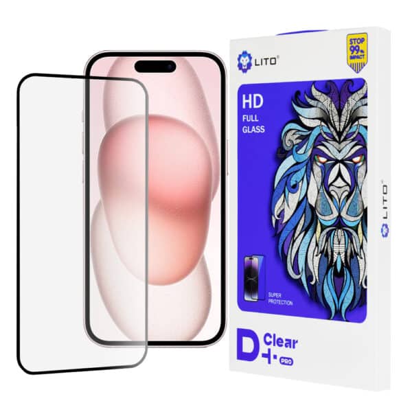 Lito - D+ Pro Clear - iPhone 15 - Μαύρο