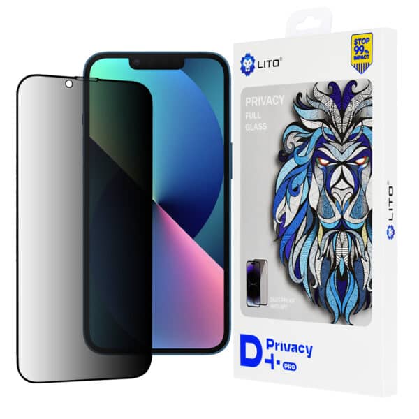 Lito - D+ Pro Privacy - iPhone 13 / iPhone 13 Pro / iPhone 14 - Μαύρο