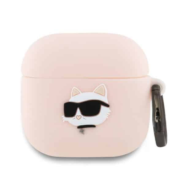 Karl Lagerfeld - Θήκη Σιλικόνης Choupette Head 3D (KLA4RUNCHP) - Apple AirPods 4 - Ροζ