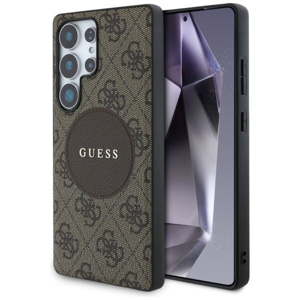 Guess - 4G Circle Classic Logo MagSafe (GUHMS25LP4PGRSGW) - Samsung Galaxy S25 Ultra - Καφέ