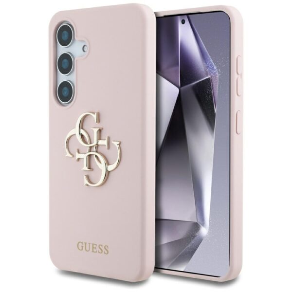 Guess - Silicone 4G Big Metal Logo (GUHCS25SS4SMDP) - Samsung Galaxy S25 - Ροζ