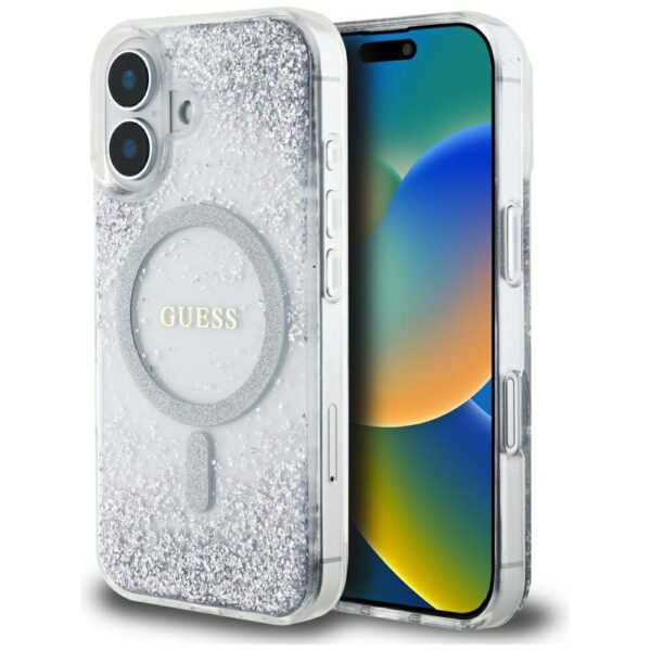 Guess - Hardcase Resin Gradient Glitter MagSafe (GUHMP16SRGRGES) - iPhone 16 - Ασημί