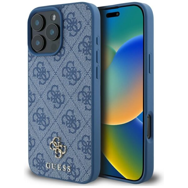 Guess - 4G Small and Classic Logo MagSafe (GUHMP16LP4SM4MB) - iPhone 16 Pro - Μπλε