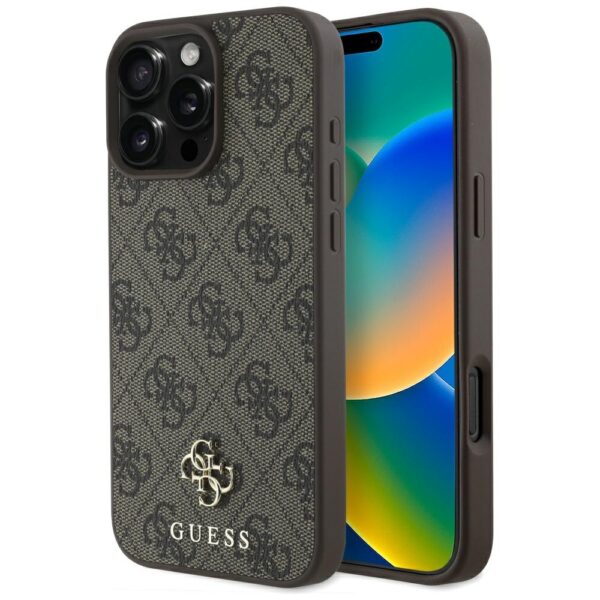 Guess - 4G Small and Classic Logo MagSafe (GUHMP16LP4SM4MW) - iPhone 16 Pro - Καφέ