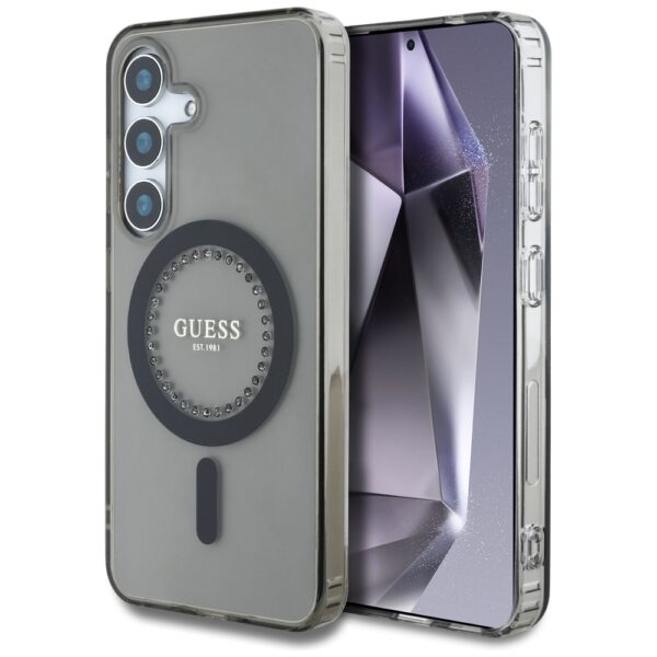 Guess - IML Rhinestones MagSafe (GUHMS25SPFTDTEK) - Samsung Galaxy S25 - Μαύρο