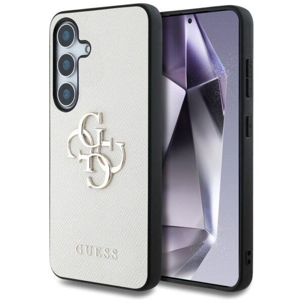 Guess - Hardcase 4G Grained Big and Classic Logo (GUHCS25SPGT4MBE) - Samsung Galaxy S25 - Μπεζ