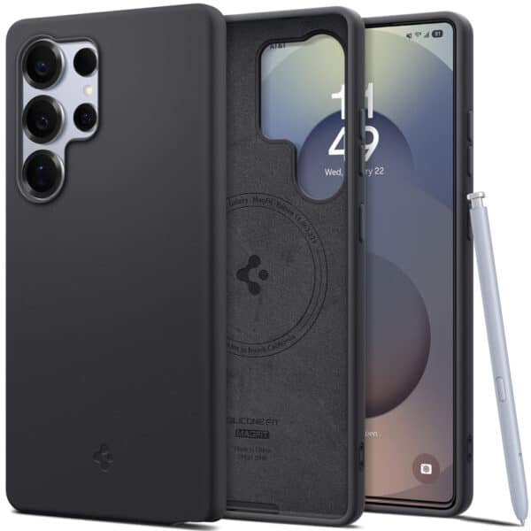 Spigen - Silicone Fit MagSafe - Samsung Galaxy S25 Ultra - Μαύρο