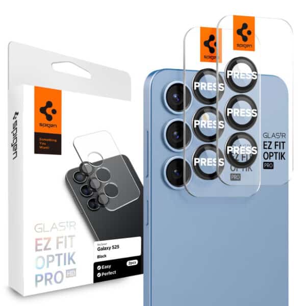 Spigen - Optik.tR EZ Fit Pro Camera Glass (2 pack) Προστασία Κάμερας - Samsung Galaxy S25 Plus - Μαύρο