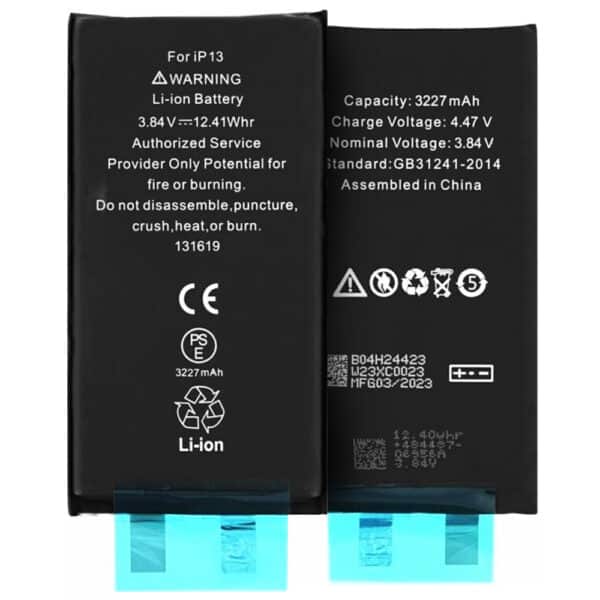 OEM - Smartphone Battery (19316) - iPhone 13 - 3227mAh, without Flex-Cable - Μαύρο