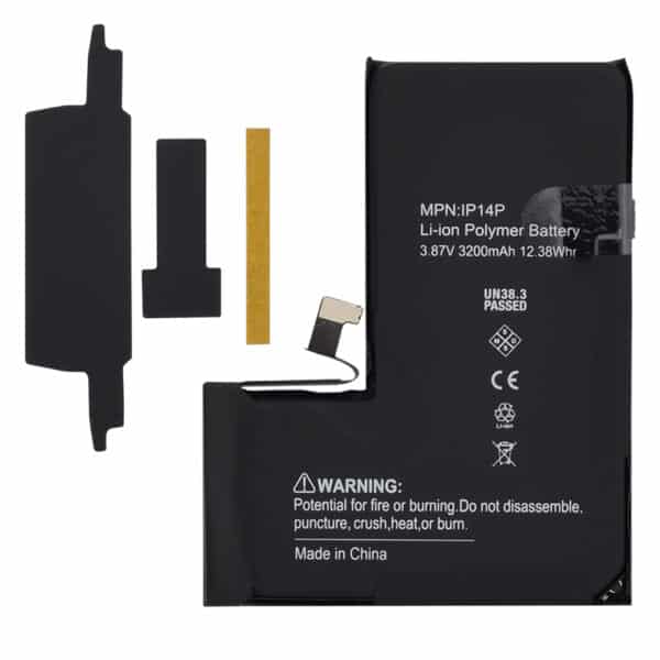 OEM - Smartphone Battery (20637) - Decoded with Extra IC (without Welding) - iPhone 14 Pro - 3200mAh - Μαύρο