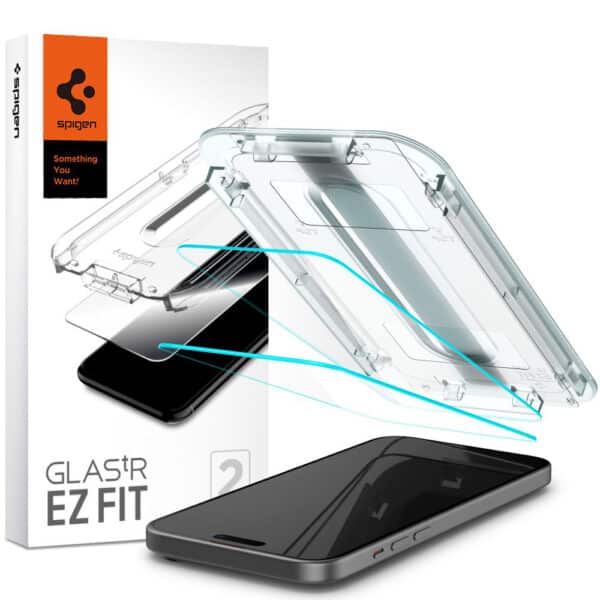 Spigen - Glas.tR EZ-FIT (2 pack) - iPhone 15 - Διάφανο
