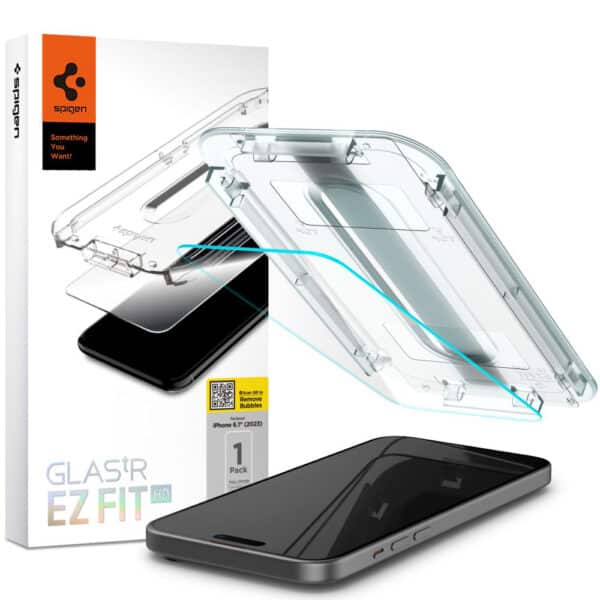 Spigen - Glas.tR EZ-FIT - iPhone 15 - Διάφανο