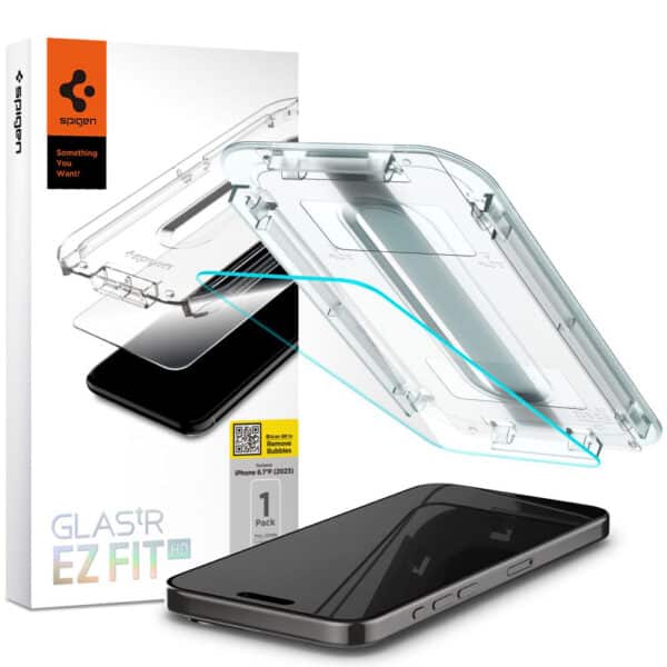 Spigen - Glas.tR EZ-FIT - iPhone 15 Pro - Διάφανο