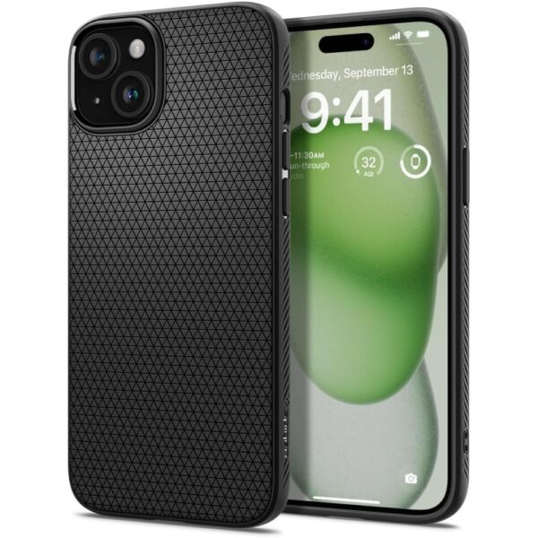 Spigen - Liquid Air - iPhone 15 Plus - Matte Μαύρο