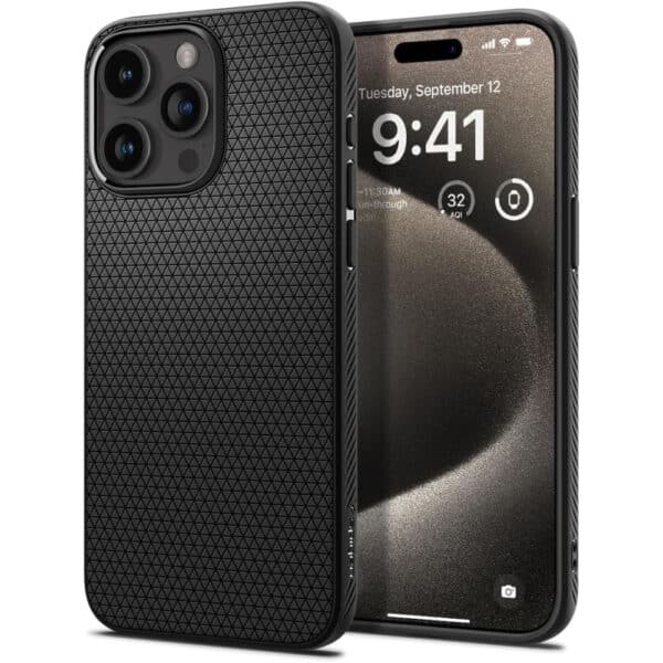 Spigen - Liquid Air - iPhone 15 Pro Max - Matte Μαύρο