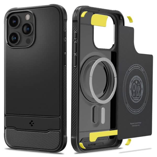 Spigen - Rugged Armor MagSafe - iPhone 15 Pro - Μαύρο