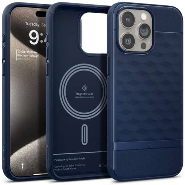 Spigen - Caseology Parallax MagSafe - iPhone 15 Pro Max - Midnight Μπλε