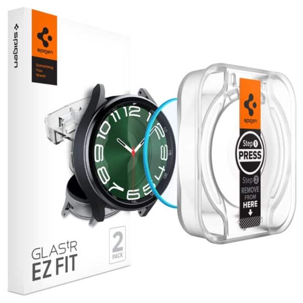 Spigen - Glas.tR EZ Fit (2 pack) - Προστατευτικό Οθόνης Samsung Galaxy Watch6 Classic 47mm - Διάφανο