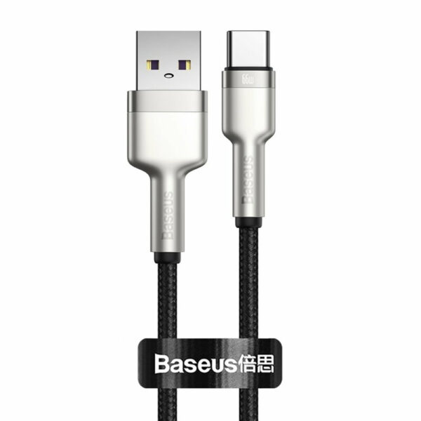 Baseus - Data Cable Cafule Series Metal (CAig000001) - USB to Type-C, Super Fast Charging, 66W, 6A, 25cm - Μαύρο