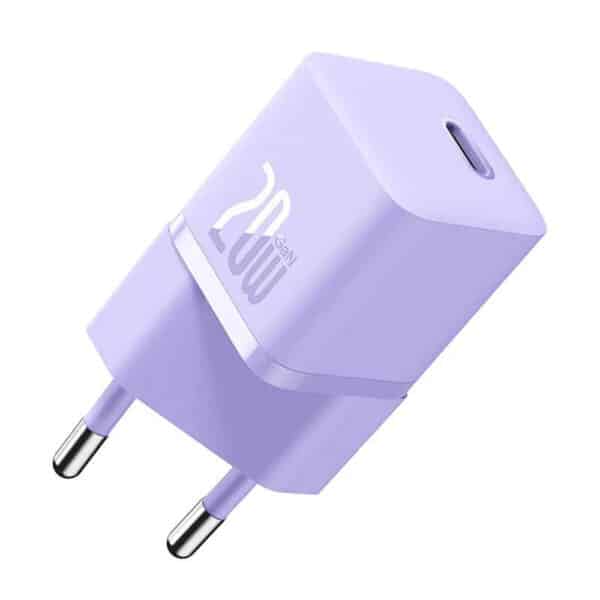Baseus - Φορτιστής (CCGN050105) - GaN, Type-C, Fast Charging, 20W - Μώβ
