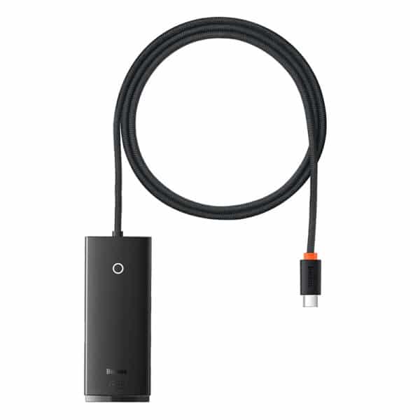 Baseus - Hub Adapter Lite Series (WKQX030401) - USB-C to 4x USB 3.0, Type-C, 1m - Μαύρο