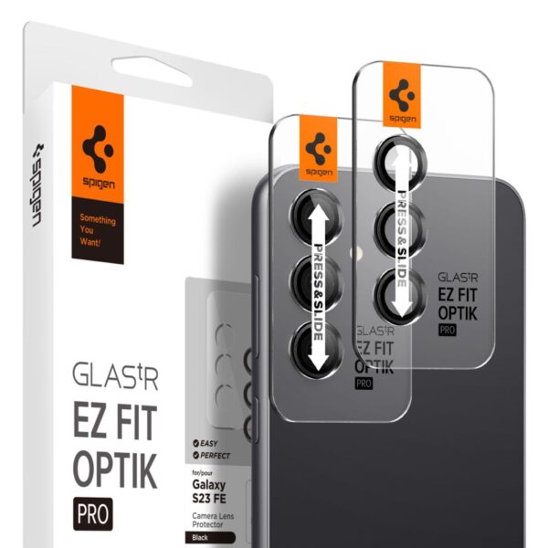 Spigen - Optik.tR EZ Fit Pro Camera Glass (2 pack) Προστασία Κάμερας - Samsung Galaxy S23 FE / M55 - Μαύρο