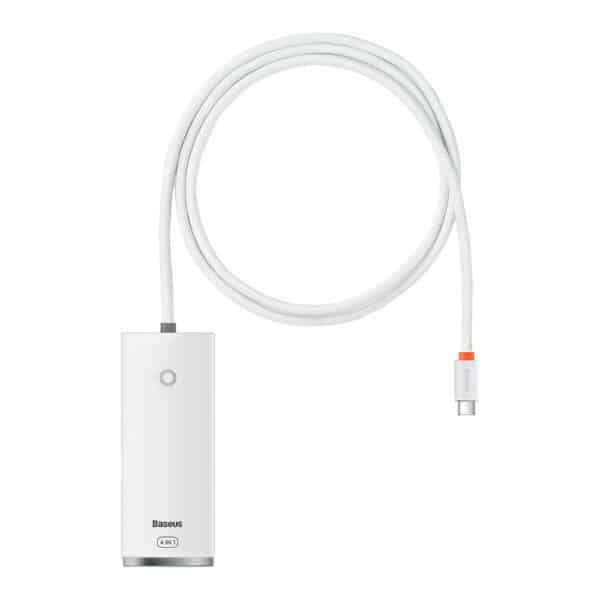 Baseus - Hub Adapter Lite Series (WKQX030402) - USB-C to 4x USB 3.0, Type-C, 1m - Λευκό