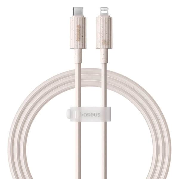 Baseus - Data Cable Habitat Series (P10360201421-00) - Type-C to Lightning, Fast Charging, 20W, 480Mbps, 1m - Wheat Ροζ
