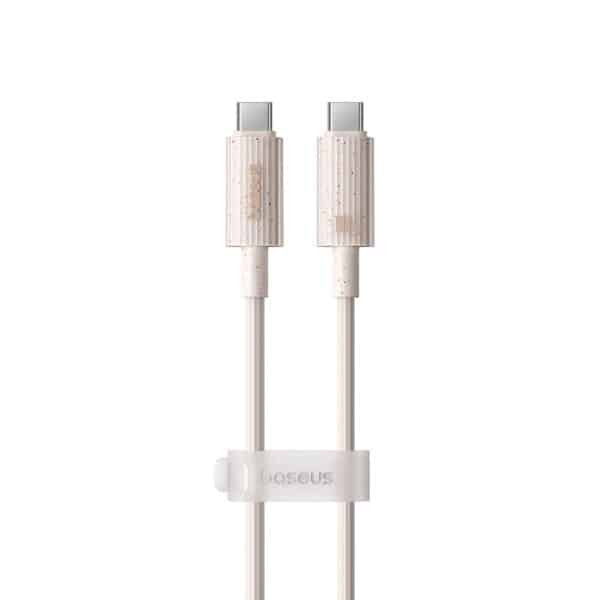 Baseus - Data Cable Habitat Series (P10360202421-01) - Type-C to USB-C, Super Fast Charge, 100W, 480Mbps, 2m - Wheat Ροζ