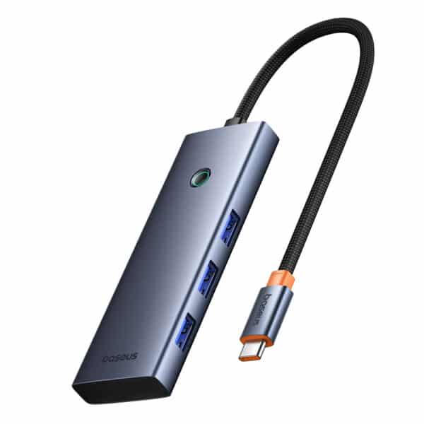 Baseus - Docking Station UltraJoy (B00052803811-00) - Type-C to HDMI, 3 x USB, Type-C, SD, TF, 4K@60Hz - Space Γκρί
