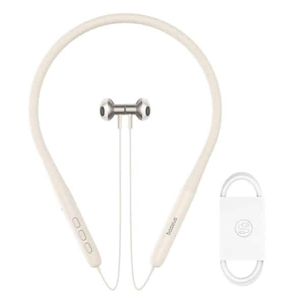 Baseus - Bluetooth Ακουστικά Bowie P1 (A00025800223-Z1) - Half In-ear Neckband, Bluetooth 5.2 - Stellar Λευκό