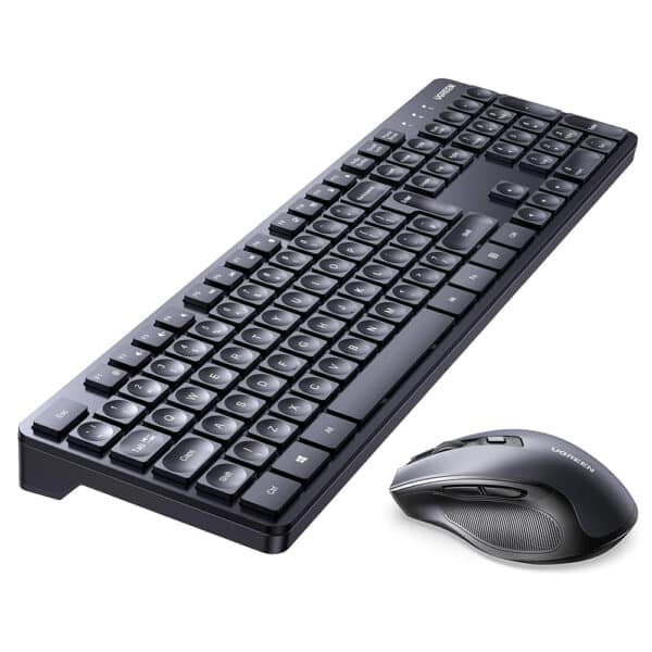 Ugreen - Ασύρματο Πληκτρολόγιο και Ποντίκι (15720) - 104 Keys, Adjustable DPI, Ergonomic Design - Μαύρο