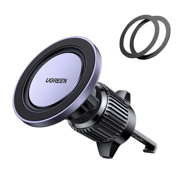 Ugreen - Βάση Στήριξης Αυτοκινήτου (15846) - with 2 Metal Rings, MagSafe Compatible, Magnetic Grip για Air Vent - Γκρί
