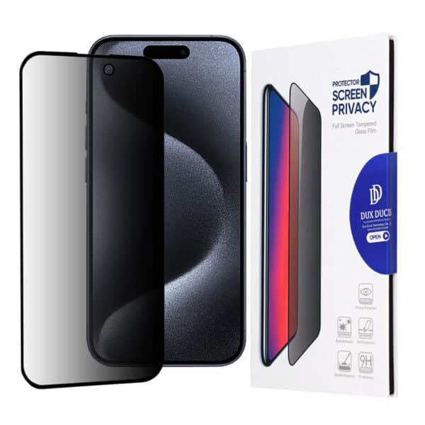 Dux Ducis - Tempered Glass Privacy - iPhone 15 Pro - Μαύρο
