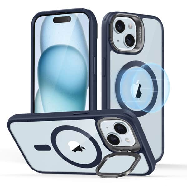 ESR - Classic Hybrid HaloLock Kickstand - iPhone 15 Plus - Clear Σκούρο Μπλε