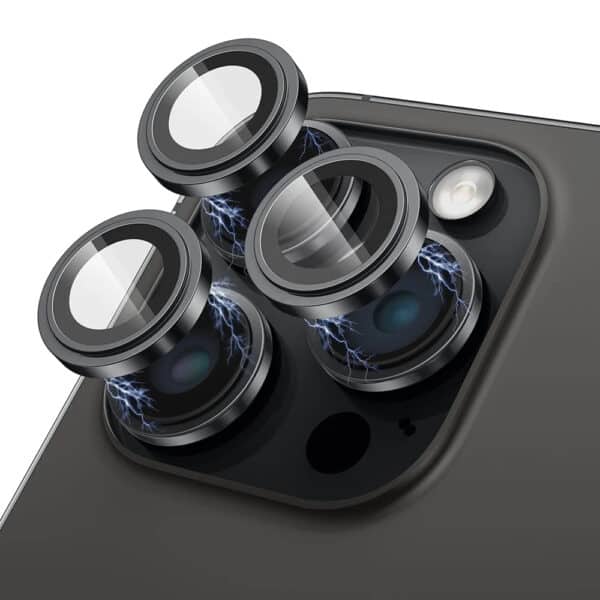 Lito - S+ Προστασία Κάμερας - iPhone 15 Pro / iPhone 15 Pro Max - Μαύρο Titanium