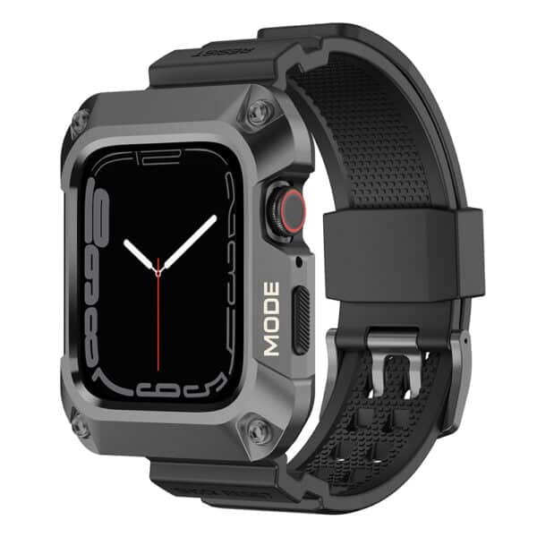 Lito - Θήκη [Box] Metal RuggedArmor + Λουράκι (LS002) - Apple Watch 4 / 5 / 6 / SE / SE 2 (44mm) - Γκρί