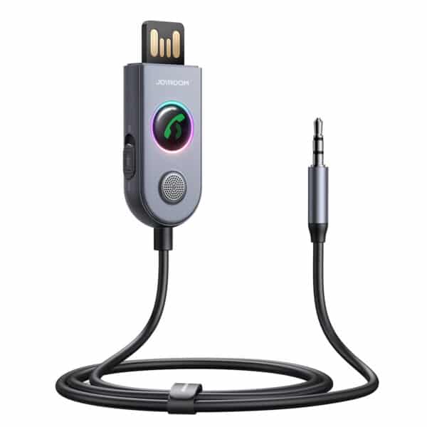 JoyRoom - Wireless Receiver Car-B Series (JR-CB6) - Bluetooth 5.3, Jack 3.5mm, 1m - Σκούρο Γκρί