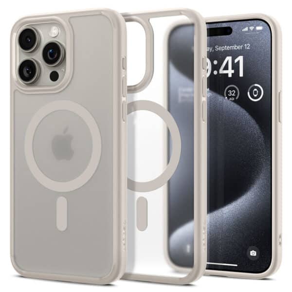 Spigen - Ultra Hybrid MagSafe - iPhone 15 Pro - Frost Natural Titanium