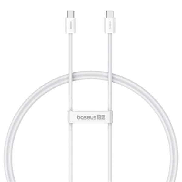 Baseus - Data Cable (P10365200211-01) - Type-C to Type-C, 30W, 2m - Moon Λευκό
