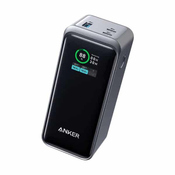 Anker - Power Bank Prime (A1336011) - 2x USB-C, USB, for Phone, Tablet, MacBook, Digital Display, 20000mAh, 200W - Μαύρο