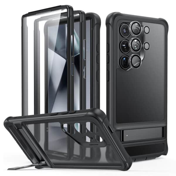 ESR - Armor Tough Kickstand + Προστασία Οθόνης - Samsung Galaxy S24 Ultra - Frosted Μαύρο
