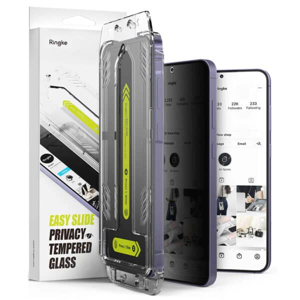 Ringke - Easy Slide TempeΚόκκινο Glass (2 pack) - Samsung Galaxy S24 Plus - Privacy