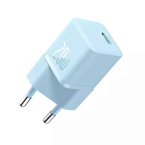 Baseus - Φορτιστής (CCGN050103) - GaN, Type-C, Fast Charging, 20W - Μπλε