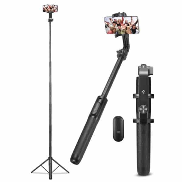 Spigen - Selfie Stick και Τρίποδο (S560W) - Stable, Bluetooth, 1/4 Screw, για Phone, GoPro - Μαύρο